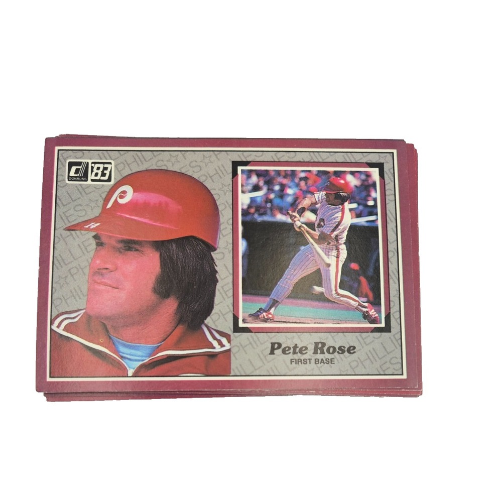1984 Donruss Philadelphia Phillies Pete Rose #61 MLB Career Hits Leader Lot of 9 - Picture 1 of 4